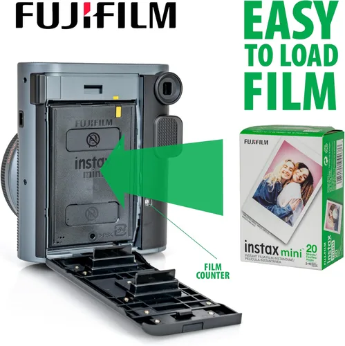 Miniatura 6 de Fujifilm Cámara Instax Mini 41 de película instantánea negra + paquete de 20 impresiones instantáneas Instax