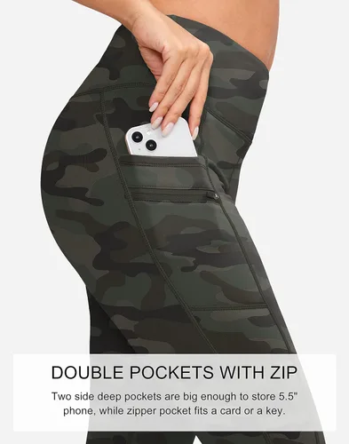 Miniatura 4 de G Gradual Leggings de invierno con forro polar para mujer, con bolsillos, resistentes al agua, cintura alta, pantalones térmicos cálidos
