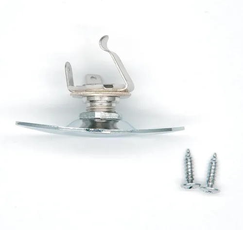 Miniatura 3 de Metal 1/4 "Oval Guitarra Entrada Jack Salida Placa Jackplate Socket para Fender Strat Tele (Cromo)