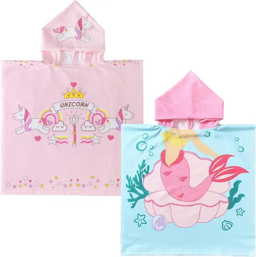 Miniatura 20 de NovForth Toalla de Playa para Niños y Niñas, Envoltorio de Toalla de Baño con Capucha de Cocodrilo, Toalla de Piscina para Niños Pequeños con Capucha