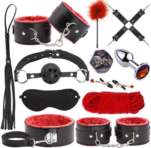 Miniatura 7 de Restricciones de Bondage BDSM para Juguetes de Adultos, 12 Piezas de Equipo de Bondage y Accesorios Juguetes Sexuales para Mujeres y Parejas