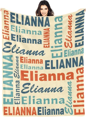 Miniatura 34 de Manta personalizada con nombre, manta personalizada con nombre, manta personalizada para adultos, niños y bebés, manta personalizada con monograma