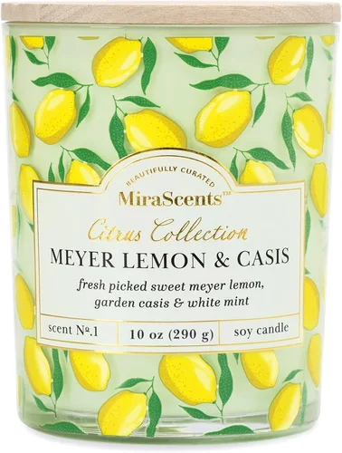 Miniatura 7 de Vela de cítricos, velas perfumadas de naranja y lavanda, velas de verano para el hogar y la cocina, vela perfumada de cera de soja, 10 onzas Pomelo