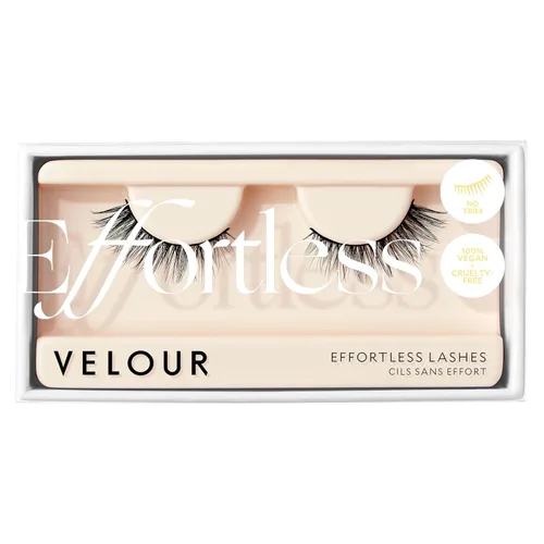 Velour Pestañas postizas sin esfuerzo, pestañas postizas de aspecto natural, pestañas esponjosas y ligeras sin recortar, pestañas postizas