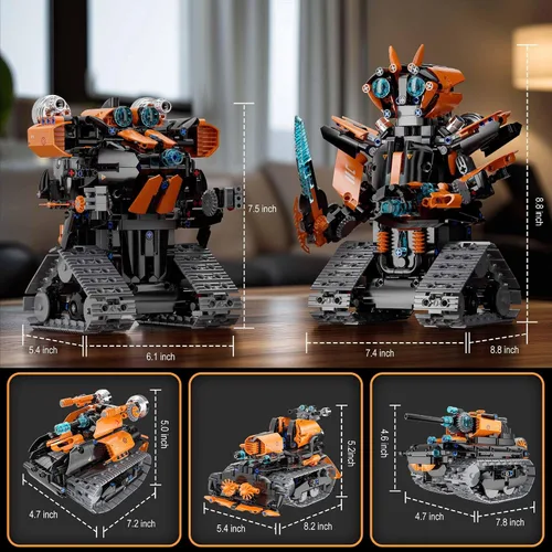 Miniatura 7 de Juguetes de Construcción STEM para Niños de 6 a 14 años, Kit de Construcción de Robot STEM 5en1 para Niños, Conjunto de Bloques de Construcción