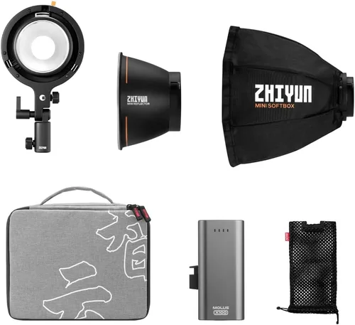 Miniatura 7 de Zhiyun X100 PRO - Luz de fotografía bicolor de 100 W, CRI 95+, TLCI 97+, temperatura de color 2700K-6500K, compatible con Bluetooth y control
