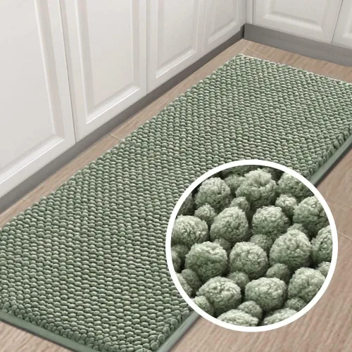 Miniatura 10 de Turquoize Alfombras de baño de felpilla antideslizante para baño, 17 x 24 pulgadas, extra suaves y absorbentes, lavables a máquina, perfectas