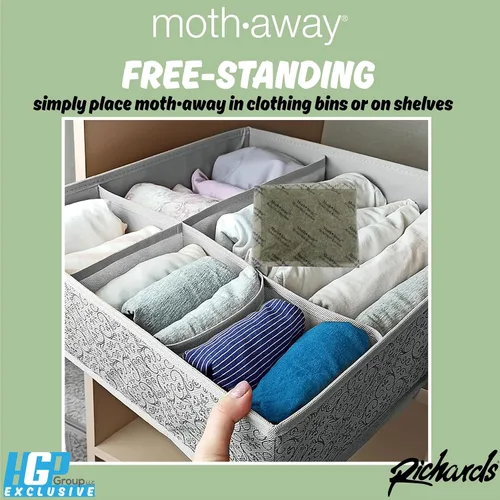 Miniatura 8 de Richards Homewares Moth Away - Repelente natural no tóxico a base de hierbas, 6 sobres jumbo