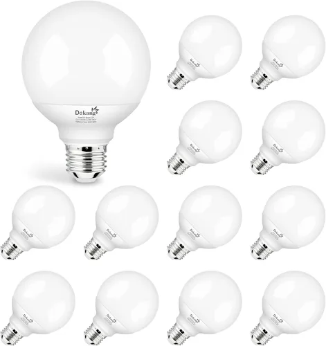 Miniatura 15 de Paquete de 8 Bombillas de Luz para Baño con Base E26 de 3000K Blanco Suave, Bombillas LED Globo G25 Equivalente a Incandescente de 60 Vatios
