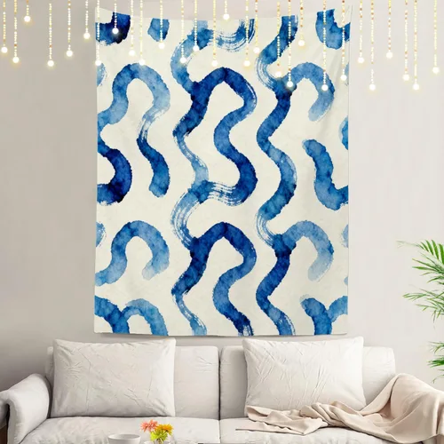 Miniatura 62 de Shrahala Tapiz de pared con paisaje de lago de otoño, bosque amarillo, para colgar en la pared, tapiz grande, decoración de fibra de poliéster