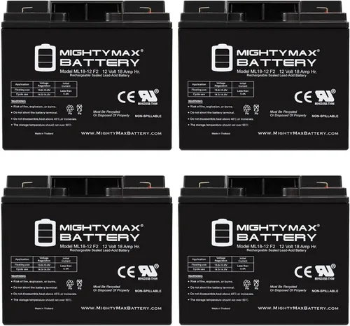 Miniatura 9 de Mighty Max Battery Ml18-12 - Batería SLA de 12 voltios 18AH F2 - Paquete de 2