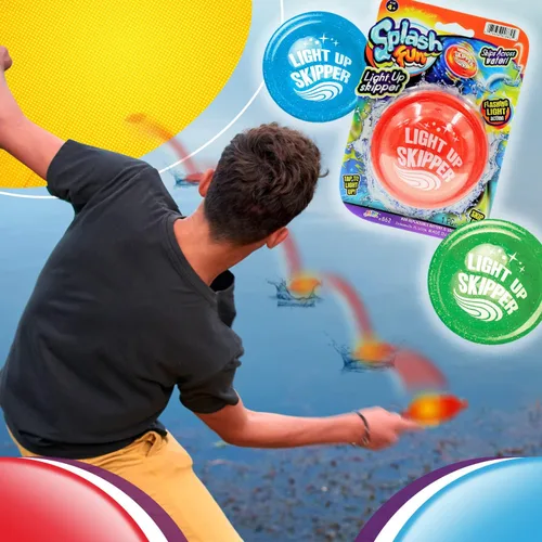 Miniatura 3 de JA-RU Disco de patrón de agua iluminado (3 discos), juguete de saltar agua para niños, piscina y viajes, juguetes de playa para jugar al aire libre