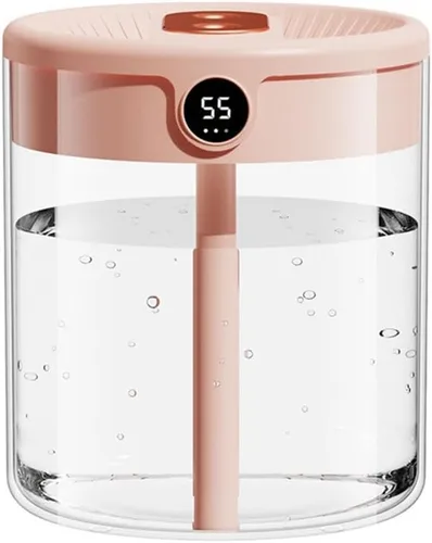 Miniatura 10 de Humidificador, humidificador de escritorio personal USB de 2L con luz nocturna, boquilla doble, humidificador de aire silencioso para el hogar