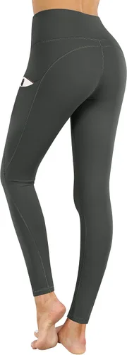 Miniatura 7 de PHISOCKAT Pantalones de yoga de cintura alta para mujer con bolsillos, leggings para mujer con control de abdomen, leggings de entrenamiento