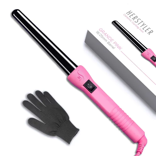 Miniatura 3 de Herstyler Superstyler - Plancha rizadora grande rosa, juego de varita rizadora y alisadora