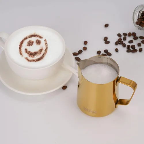 Miniatura 3 de Jarra Espumadora de Leche, 12 onzas Jarra de Vapor de Espresso Jarras de Acero Inoxidable Jarra de Café con Leche Capuchino Barista Jarra de Vapor