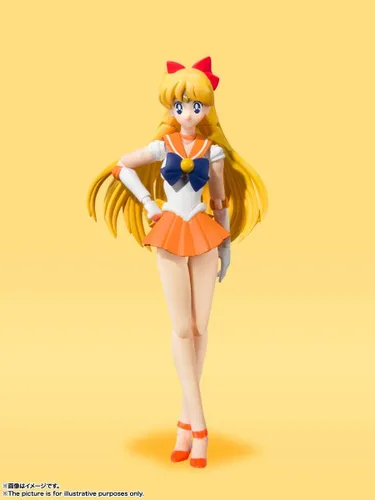 Miniatura 5 de S.H. Figuarts Sailor Moon Sailor Venus Animation Color Edition (versión de reventa), aprox. 5.5 pulgadas (5.512 in), PVC y ABS prepintada figura
