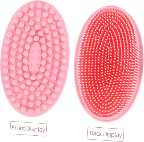 Miniatura 3 de Cepillo exfoliante de baño de doble cara, masajeador de cuero cabelludo, suave y suave para niño y niña, promueve el desarrollo sensorial