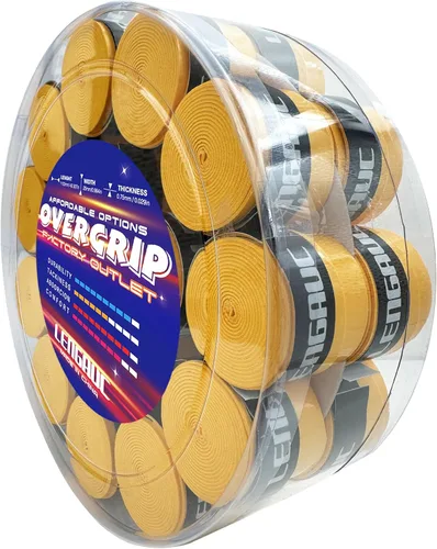Miniatura 13 de Tacky Overgrips, para tenis, bádminton, pickleball/remo, paquete de 30/60 unidades, agarre antideslizante y absorbente, colorido, cinta de agarre