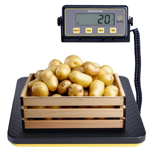Báscula de recepción digital de 150 libras con plataforma de aluminio antideslizante, báscula de alimentos de alta precisión con