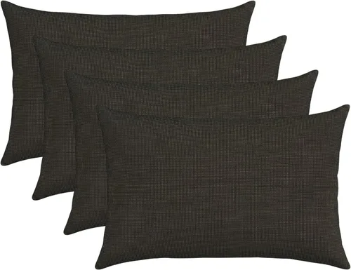 Miniatura 60 de RSH DECOR: Sunbrella - Juego de 4 almohadas lumbares, 20 x 12 pulgadas, tela de rendimiento resistente al agua y a la decoloración, fundas