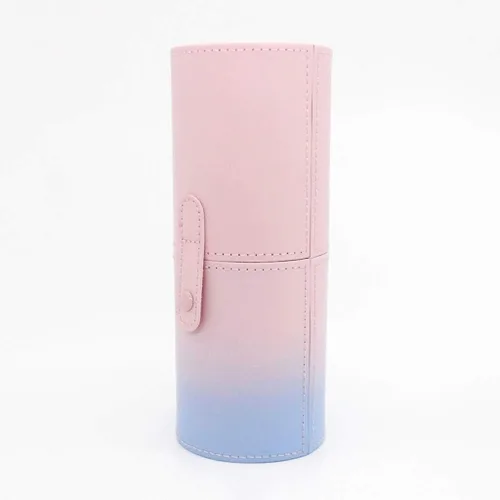 PU cuero viaje maquillaje cepillos titular de la pluma almacenamiento vacío cepillo cosmético bolsa organizador maquillaje herramientas, Un color, L