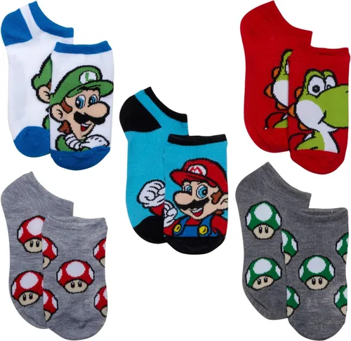 Miniatura 3 de Mario Paquete de 5 calcetines invisibles Nintendo para niños
