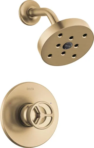 Miniatura 10 de Delta Faucet Trinsic Serie 14 Grifo de ducha cromado de una sola manija con cabezal de ducha H2Okinetic, juego de grifo de ducha, kit de molduras