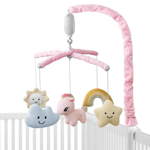 Miniatura 8 de FEISIKE Móvil de cuna para niñas y bebés con 3 modos de caja de música digital