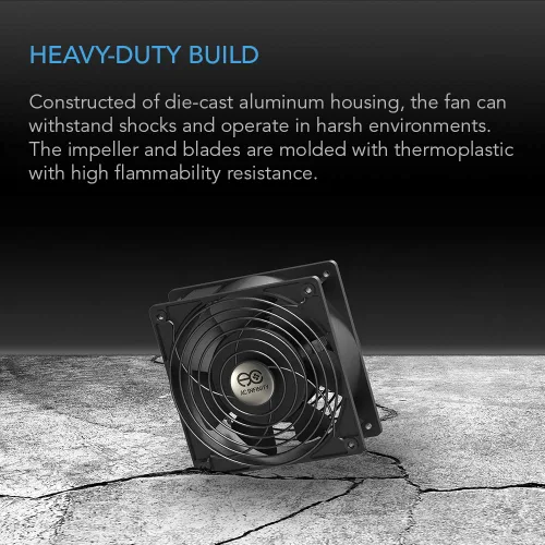 Miniatura 5 de AC Infinity Ventilador Axial 1238, Muffin, 115 V 120 V CA 120 mm x 38 mm, alta velocidad, para proyectos de ventilación y refrigeración de bricolaje