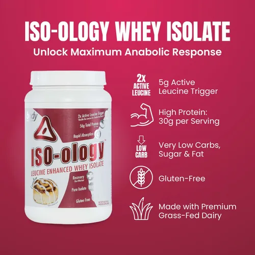 Miniatura 2 de Body Nutrition ISO-Ology, proteína aislada de suero en polvo mejorada con leucina, suplemento de recuperación después del entrenamiento, suero