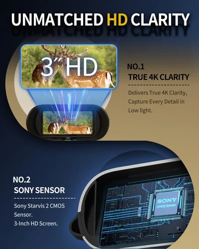Miniatura 6 de Binoculares de visión nocturna 4K UHD con control inteligente de aplicación, gafas de visión nocturna con rango de visión de 3940 pies, foto a todo