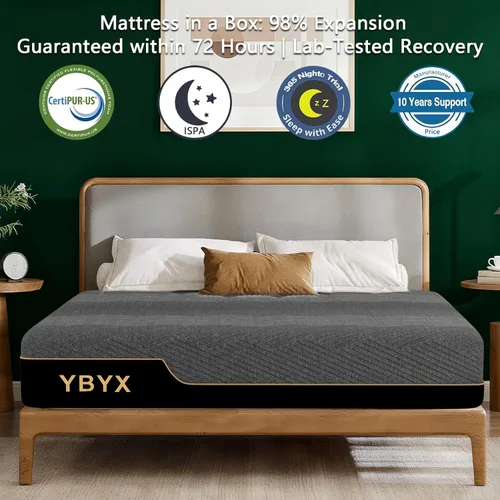 Miniatura 7 de Colchón Twin, Colchones Tamaño Twin de 12 Pulgadas Colchón Híbrido con Espuma Viscoelástica y Pillow Top - Sensación Medio Firme para Aislamiento