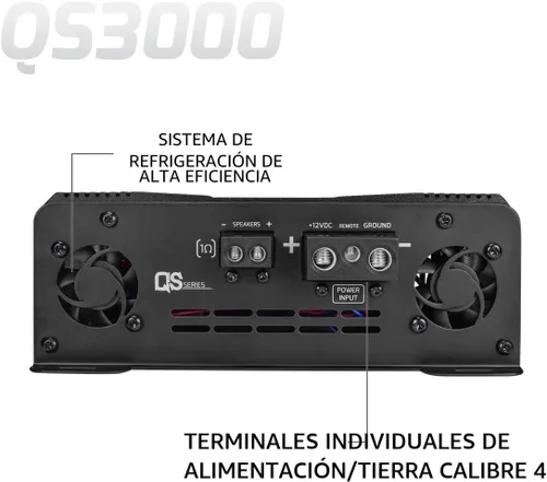 Miniatura 5 de PRV Audio QS3000 Amplificador de audio para automóvil de 1 ohmio y 3000 vatios Amplificador de audio para automóvil de rango completo HD Monoblock