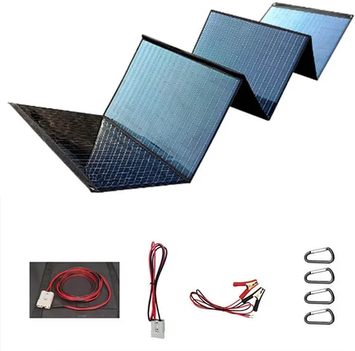 Miniatura 11 de Panel solar portátil plegable de 400 W, panel de silicona monocristalino, impermeable, con cable de alimentación, adecuado para familias de viajes