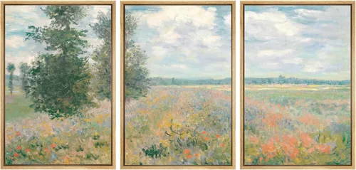 Miniatura 6 de SIGNWIN Impresión en Lienzo Enmarcado Arte de Pared Rosa Blanca Suave Floral Flores Delicadas en Floración Ilustraciones Modernas Bohemias Escénicas