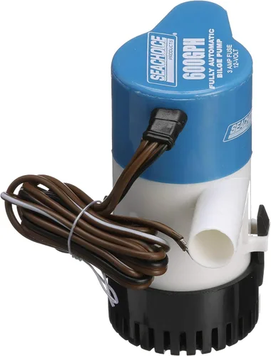 Miniatura 4 de Seachoice Bomba de sentina automática, 600 GPH, tamaño de manguera de 3/4 pulgadas, 2 amperios a 12 V CC
