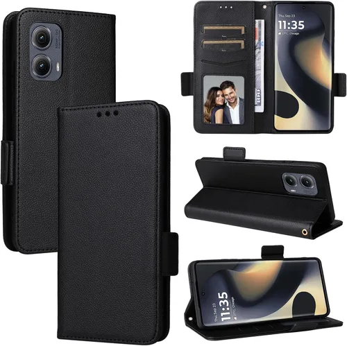 Miniatura 114 de Funda de piel sintética compatible con Motorola Moto E22 4G, funda de piel sintética compatible con Motorola Moto E22i 4G, color negro