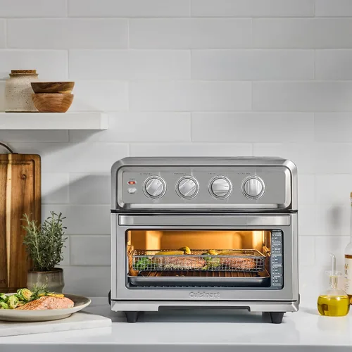 Miniatura 2 de Cuisinart Horno tostador con parrilla y freidora de aire, 1800W 8-1 Horno freidora de aire con opciones de hornear, hornear por convección, Acero
