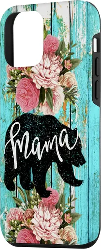 Miniatura 2 de Funda para iPhone 16, color turquesa, diseño rústico de grano de madera
