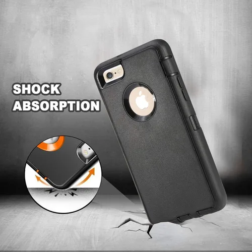 Miniatura 3 de Funda para iPhone 8 y iPhone 7, resistente, con función atril, protector de pantalla integrado, 4 en 1, fuerte y resistente a prueba de golpes