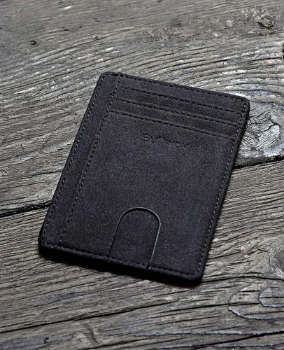 Miniatura 4 de Buffway - Billetera delgada minimalista de cuero con protección RFID para hombre y mujer