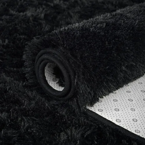 Miniatura 6 de ISEAU Alfombra ovalada esponjosa, moderna de felpa lanuda para dormitorio de niños, extra cómoda, bonita, alfombra de noche para habitación de niños