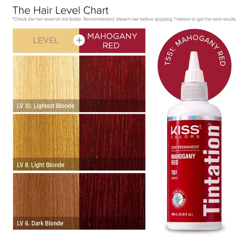 Miniatura 3 de Red by Kiss Tintation Color Semipermanente para el Cabello, a Base de Agua de Aloe Vera, Aceite de Argán, Aceite de Oliva, Colágeno y Queratina