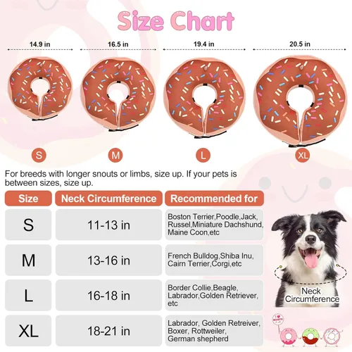 Miniatura 2 de BEAUTYZOO Alternativa al cono para perro después de la cirugía para perros grandes, medianos y pequeños, collar de cono inflable suave para perros