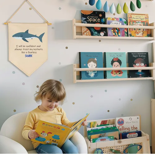 Miniatura 4 de Decoración de animales marinos, letrero de bandera del océano, regalo para bebés, niños y niñas, banderines para decoración de pared, regalo