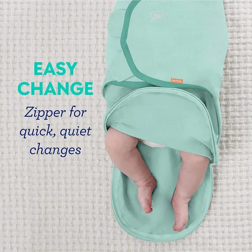 Miniatura 8 de SwaddleMe Luxe Easy Change Swaddle, Ellie Elephant/Triángulo Gris, S/M (0-3 meses)
