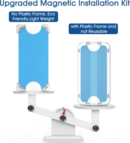 Miniatura 5 de amFilm Paquete de 2 protectores de pantalla magnéticos OneTouch para iPhone 14 Pro de 6.1 pulgadas [plástico ecológico y reductor]