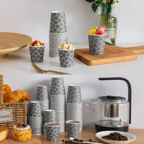 Miniatura 6 de Paquete de 600 vasos de papel de 3 onzas, vasos de baño pequeños desechables para enjuague bucal, mini vasos de papel para baño, fiesta, picnic