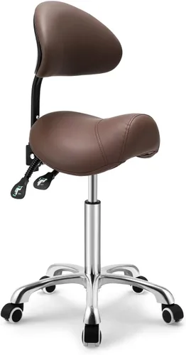 Miniatura 12 de Kaleurrier Taburete con ruedas para sillas de escritorio giratorias de cocina de salón Asiento de sillín; capacidad de peso de 350 libras; altura